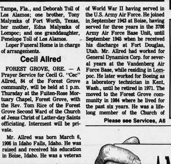 Clipping from The Lompoc Record